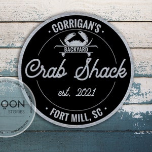 Custom Crab Shack Sign | Shore House Sign | Personalized Sign | Beach Sign | Man Cave Sign | Custom Gift | Father&#39;s Day Gift | Family Gift