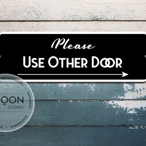 Personalizzato, utilizzare un altro cartello per porta/Cartello metallico con puntamento personalizzato/Cartello freccia direzionale/Cartello per porta/Placca freccia personalizzata/Segnali guida
