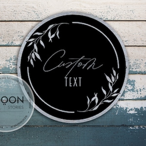 Round Custom Text Sign | Custom Text Plaque | Personalised Sign | Personalised Plaque | Custom Metal Sign | Metal Sign | Brushed Metal Sign