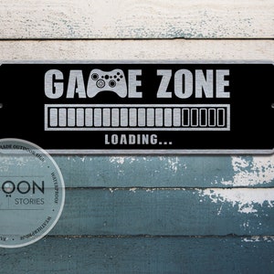 Custom Game Zone Sign | Custom Gamer Sign | Kids Room Sign | Arcade Sign | Metal Man Cave Sign | Door Sign | Gamer Plaque | Game Room Sign