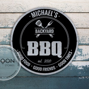 Custom BBQ Sign: Personalized Bar & Grill Decor