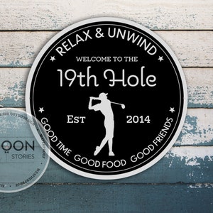 Custom Golf Sign | 19th Hole Sign | Golf Wall Art | Golf Sign | Wall Decor | Bar Sign | Metal Home Decoration | Custom Gift | Family Gift