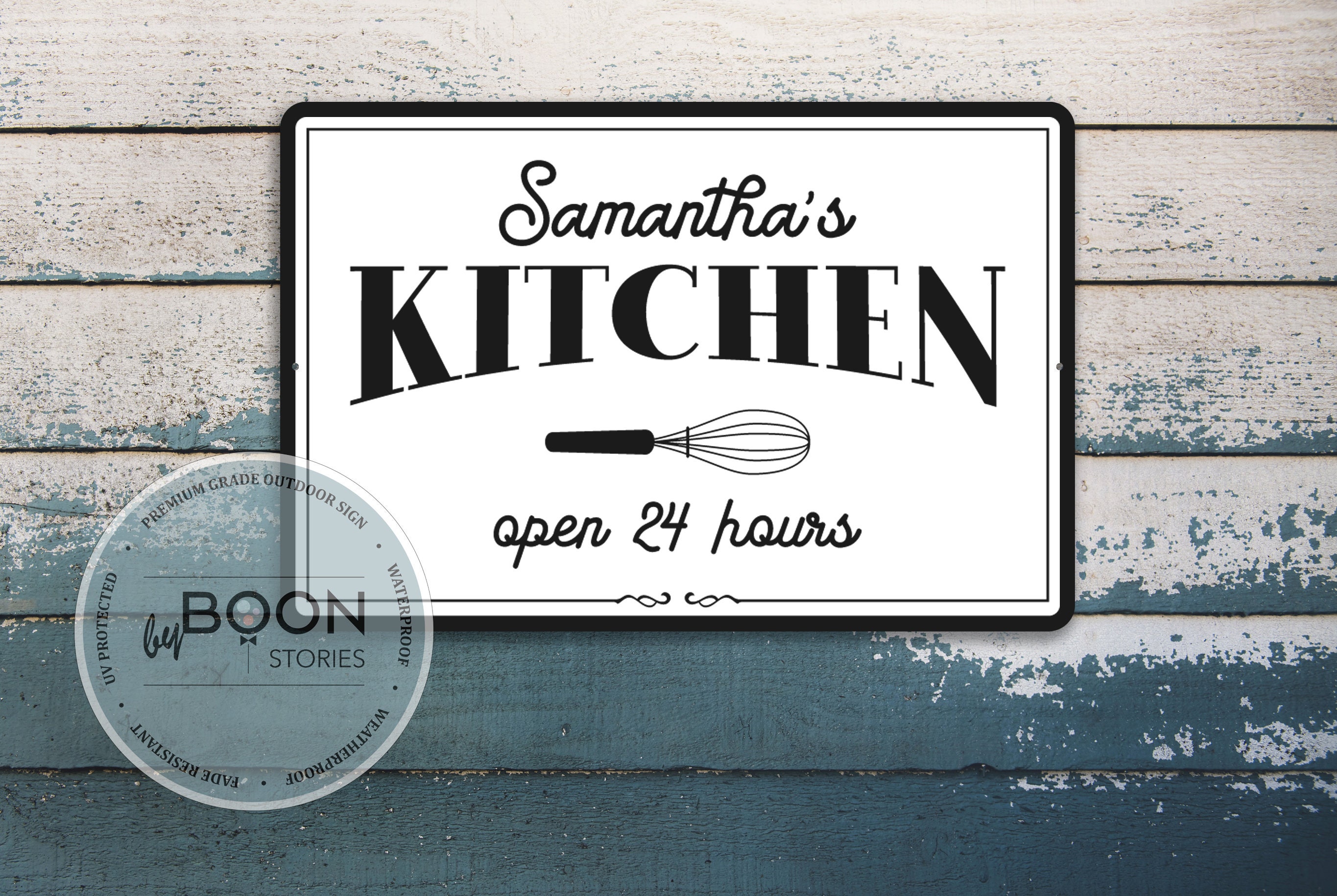 Custom Kitchen Sign | Personalized Kitchen Name Sign | Kitchen Decor | Metal Kitchen Chef Sign | Custom Gift | Family Gift | Last Name Sign