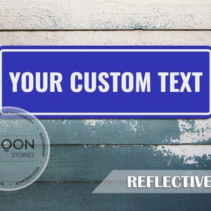 Custom Text Reflective Sign | Reflective Metal Street Sign | Safety Sign | Reflective Sign | Custom Street Sign | Traffic Sign | Road Sign