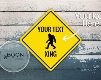 Custom Yellow Crossing Sign: Reflective Animal Warning Plaque