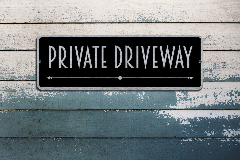 Custom Private Driveway Sign Custom Modern Metal Sign | Etsy