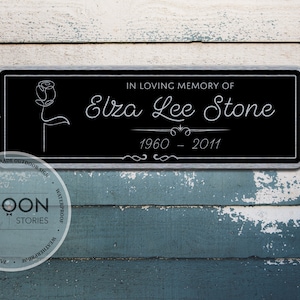 Memorial Plaque | Memorial Sign | Personalized Sign | Memorial Tree  | Memorial Tree Marker | Commemorative Memory Plaque |