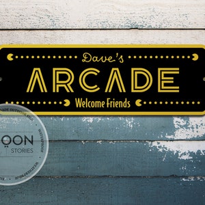 Custom Arcade Sign | Arcade Rooms Sign | Game Room Sign | Custom Arcade Decor | Gamer Gift |  | Family Game Room Decor | Custom Metal Sign