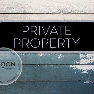 Letrero metálico personalizado de propiedad privada: placa de advertencia moderna