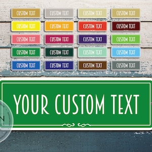 Custom Text Sign | Custom Color Text Plaque | Personalised Sign | Personalised Plaque | Custom Metal Sign | Metal Sign | 33 Color Choice