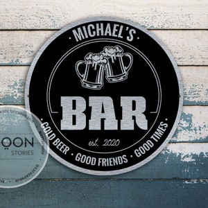 Personalisiertes Barschild | Bar-Zeichen | Bier Bar Schild | Benutzerdefiniertes Zeichen | Bar Dekor | Mann Höhle Zeichen | Individuelles Geschenk | Vatertags Geschenk | Familie Geschenk-Zeichen