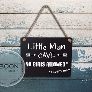 Custom Little Man Cave Sign | Man Cave Decor | Boys Room Decor | Play Room Signs | Baby Shower Gift | Bedroom Sign | Door Sign