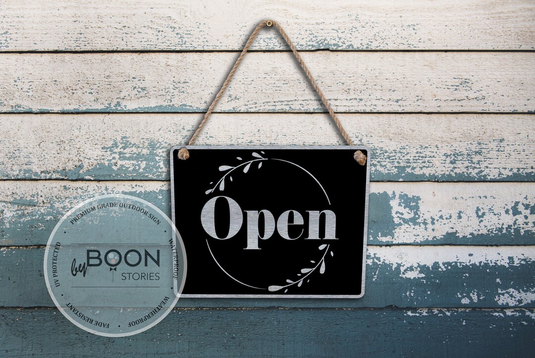 Custom Business Open Sign: Indoor Outdoor Hanging Store Sign - Etsy