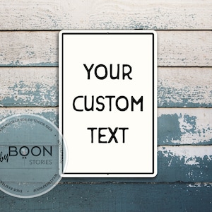 Custom Text Sign | Custom Text Plaque | Personalised Sign | Personalised Plaque | Custom Metal Sign | Metal Sign | Brushed Metal Sign