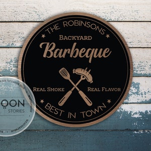 Custom Barbeque Sign | Bar Sign | Personalized Sign | BBQ Bar Sign | Man Cave Sign | Custom Gift | Father&#39;s Day Gift | Family Gift Sign