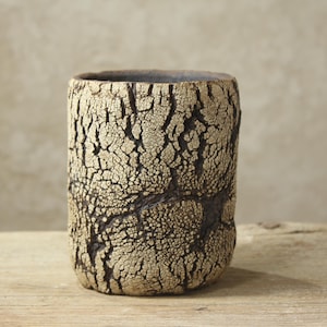 Handmade Stoneware Planter for Succulents, Caudex & Cactus. Size: 11–11.5 cm (W) × 14–15 cm (H)