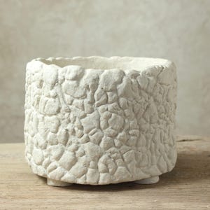 Caudex-Topf für Sukkulenten und Kakteen. Handgefertigter, schwarz-weißer Keramiktopf. Größe: 17 cm (Breite) x 13 cm (Höhe). Drei Varianten.