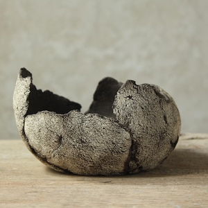 Vaso in gres per bonsai / vaso per piante grasse / vaso per cactus / vaso fatto a mano / 14 cm (lunghezza) x 4-9,5 cm (altezza)