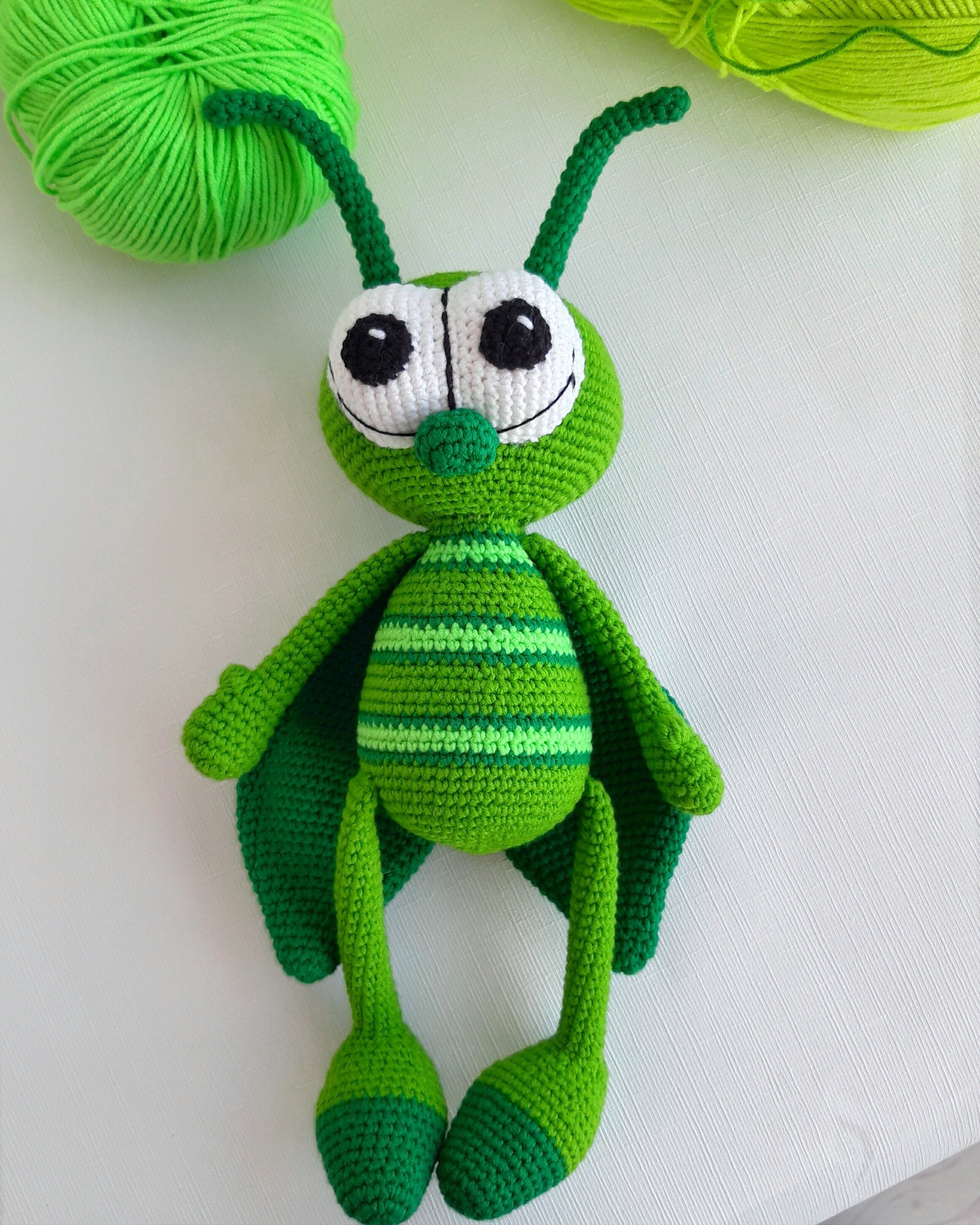 Grasshopper toy insects and bugs interior toys Amigurumi | Etsy