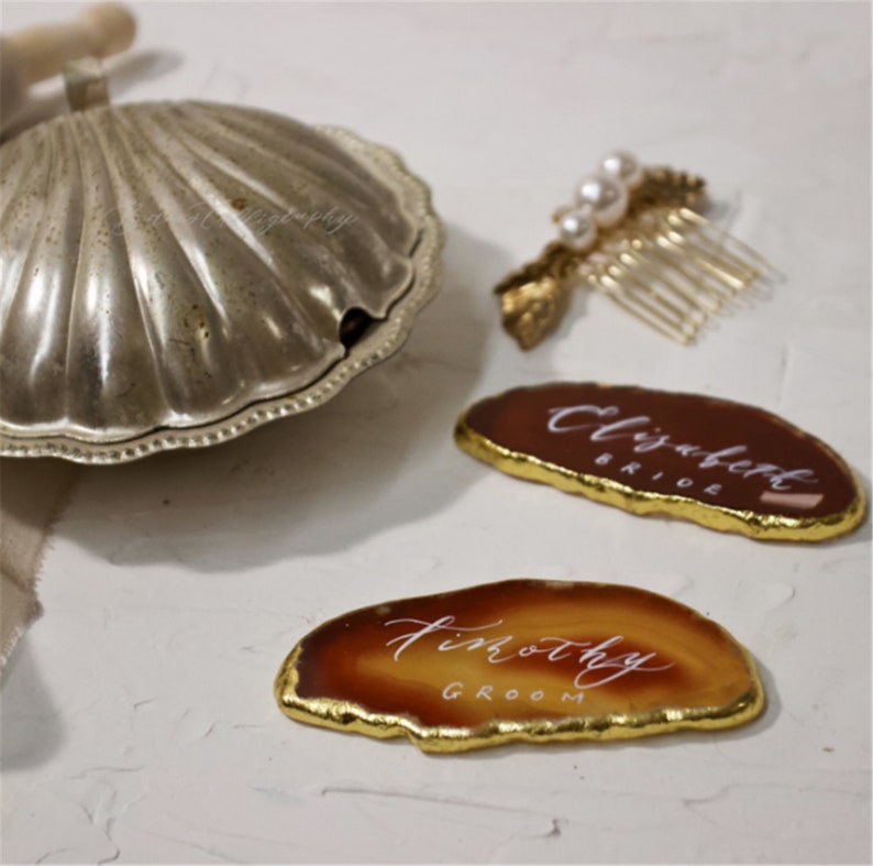 agate stone bridesmaid gift wedding gift Custom Wedding brand name