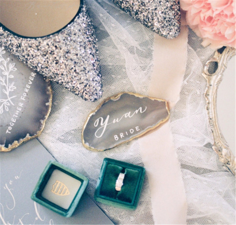 agate stone bridesmaid gift wedding gift Custom Wedding brand name