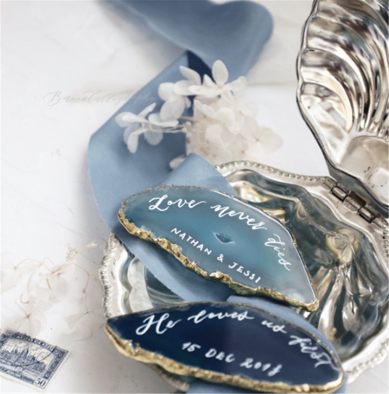 agate stone bridesmaid gift wedding gift Custom Wedding brand name