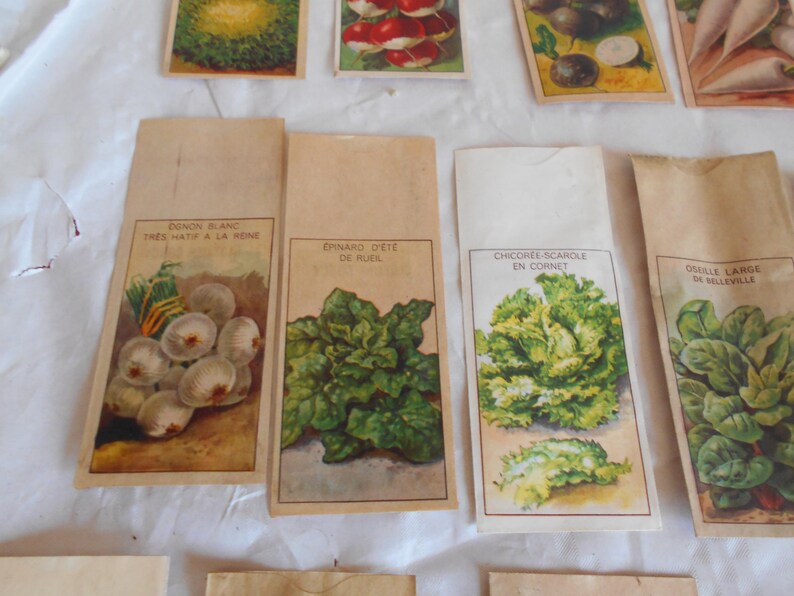 Collection of 21 Original Vintage Vegetable Seed Packets Scrap Booking ...