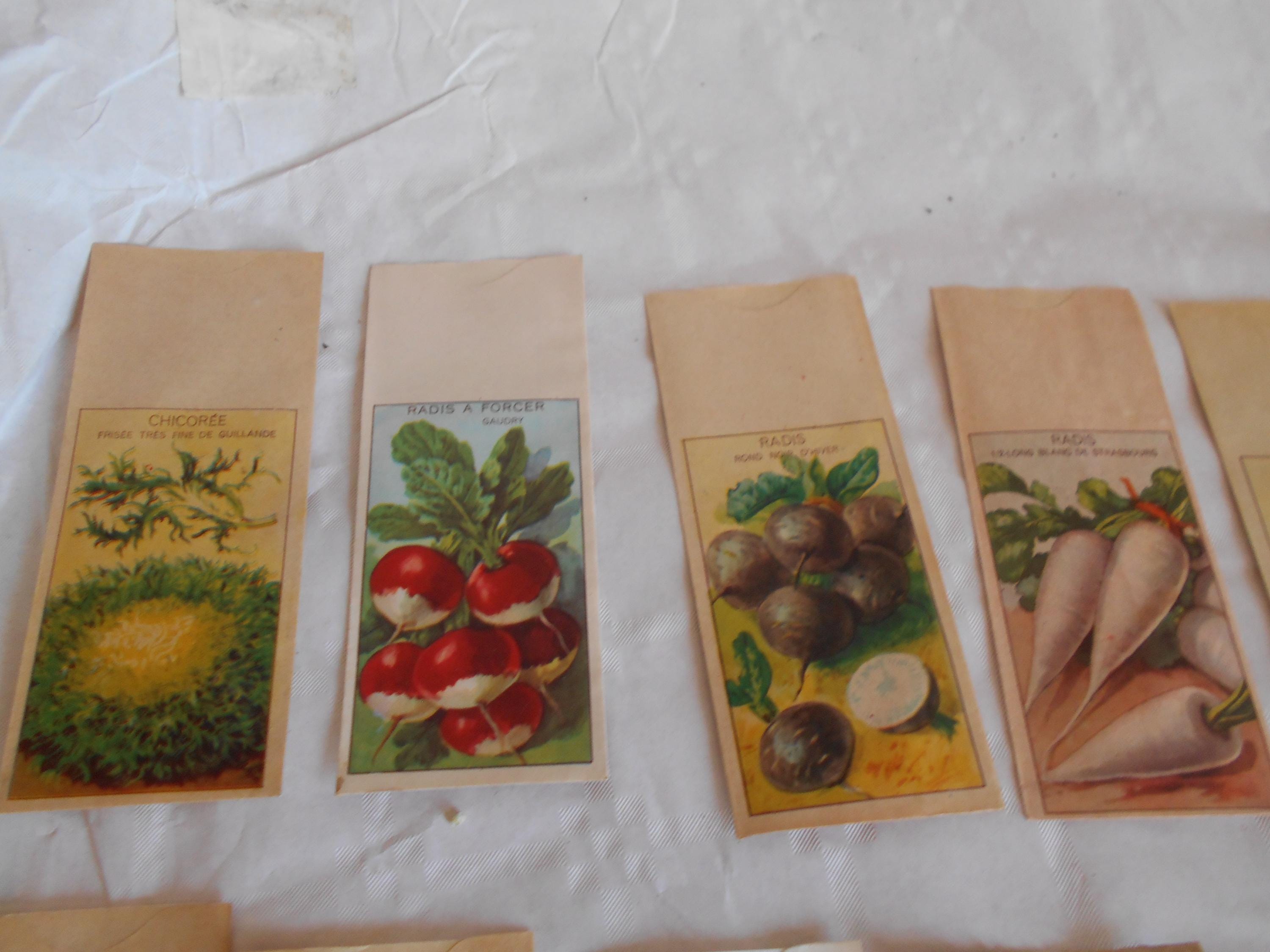 Collection of 21 Original Vintage Vegetable Seed Packets Scrap Booking ...