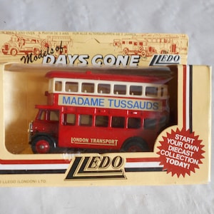 Vintage LLedo days gone DG 15 Double decker bus London Transport Madame tusauds 1987