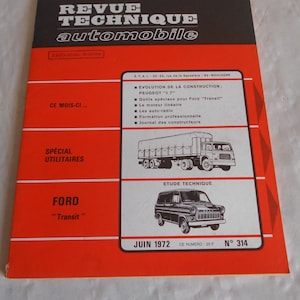 Revue Technik Automobile Juni 1972 Ausgabe No314 Ford Transport Mk1 Opel J7 französiches Werkstatt Handbuch Magazin