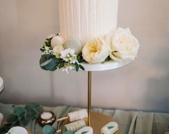 Round Metal Pedestal Cake Stand - Wedding Dessert Display