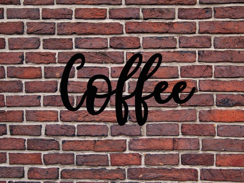 Hanging Words Rustic Metal Kitchen Metal Letters Cafe Extra large Coffee Sign Metal Bar Sign Words Home Wall Art Sign Coffee