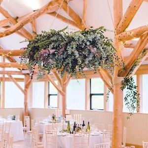 Large Wedding Flower floral hanging metal Chandelier/ Floral Wedding Hoops / Wedding Ceiling Decor