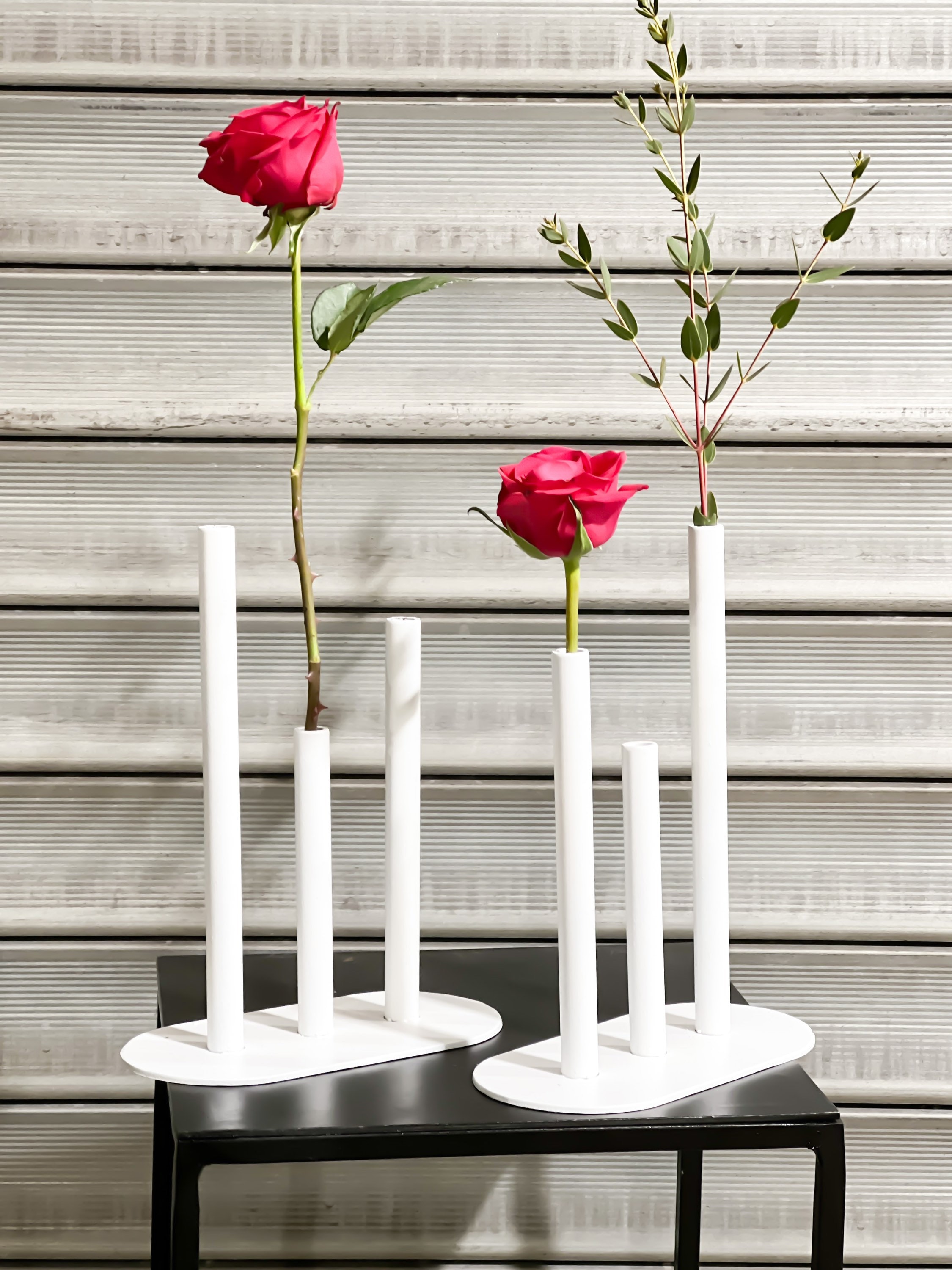 Metal Flower Test Tube Vase, Wedding Centerpiece, Floral Display