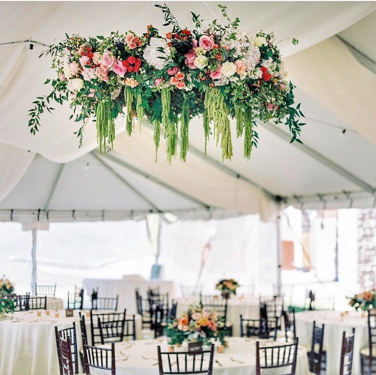 Large Wedding Flower Floral Hanging Metal Chandelier/ Floral Etsy