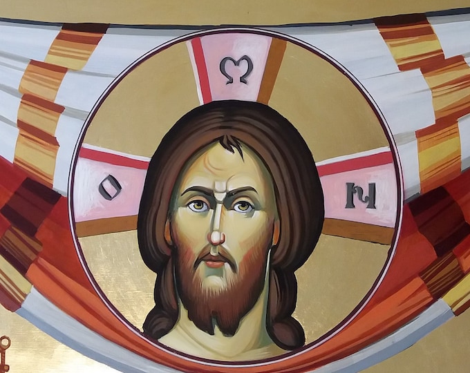 The Holy Face, Mandylion, Veil of Veronica, Byzantine Style Icon, MADE to ORDER, Christian Orthodox Tradition, Hand Painted