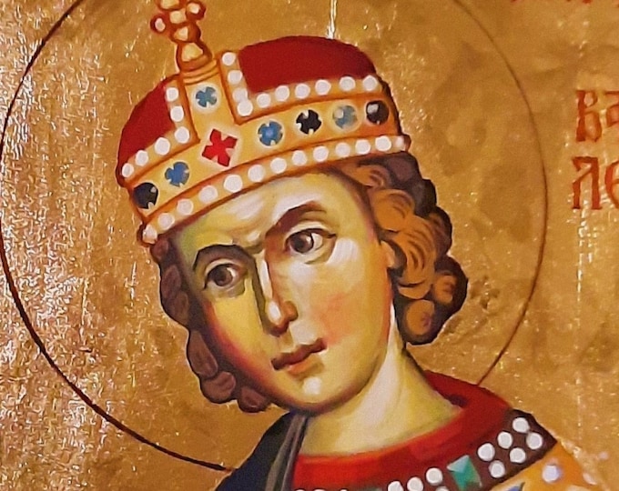 Saint Constantine the Great, Byzantine Style Icon, 20 x 30 cm, MADE to ORDER, Christian Orthodox Tradition, Hand Painted