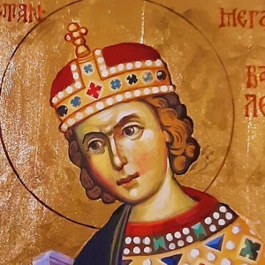 Saint Constantine the Great, Byzantine Style Icon, 20 x 30 cm, MADE to ORDER, Christian Orthodox Tradition, Hand Painted