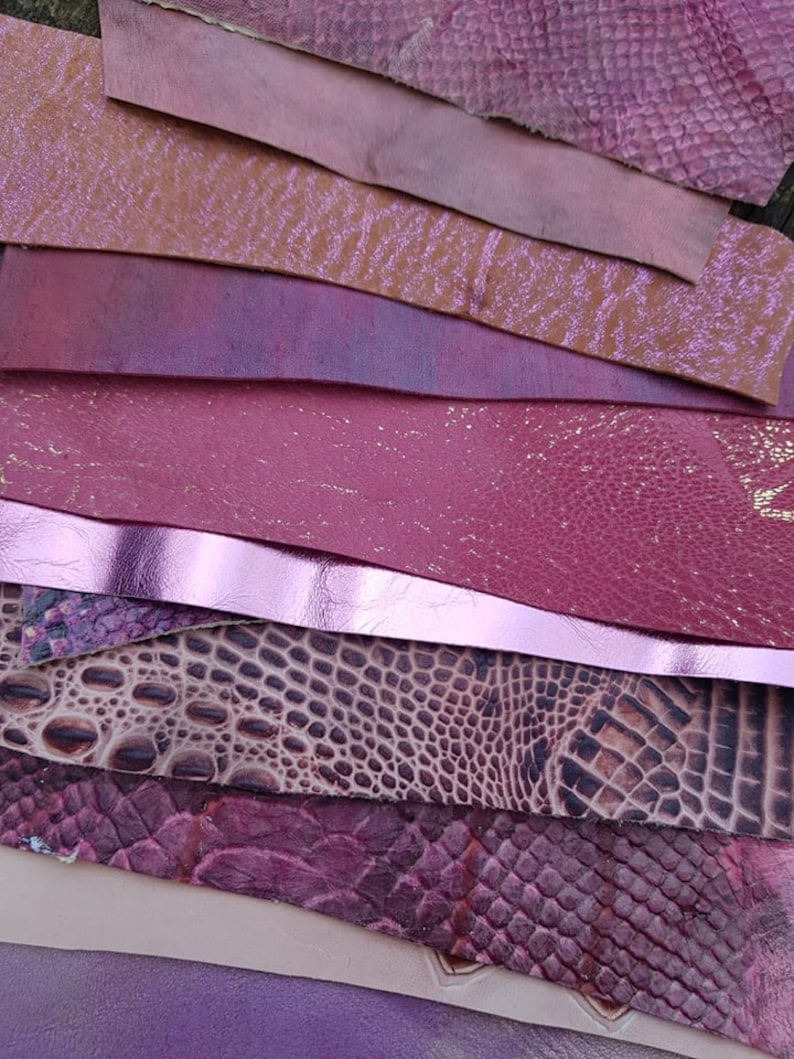 PINK FLAMINGO Leather Scraps,Real Sheep and cow Skin,Leather Fabric for Earrings,Jewelry,crafts,Leather Samples,Swatches,creative pack