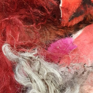 Fur scraps- 200g, 7.5 oz bag of mixed fur scraps, fur offcuts, fur pieces, fur swatches, mixed lot, ready to ship