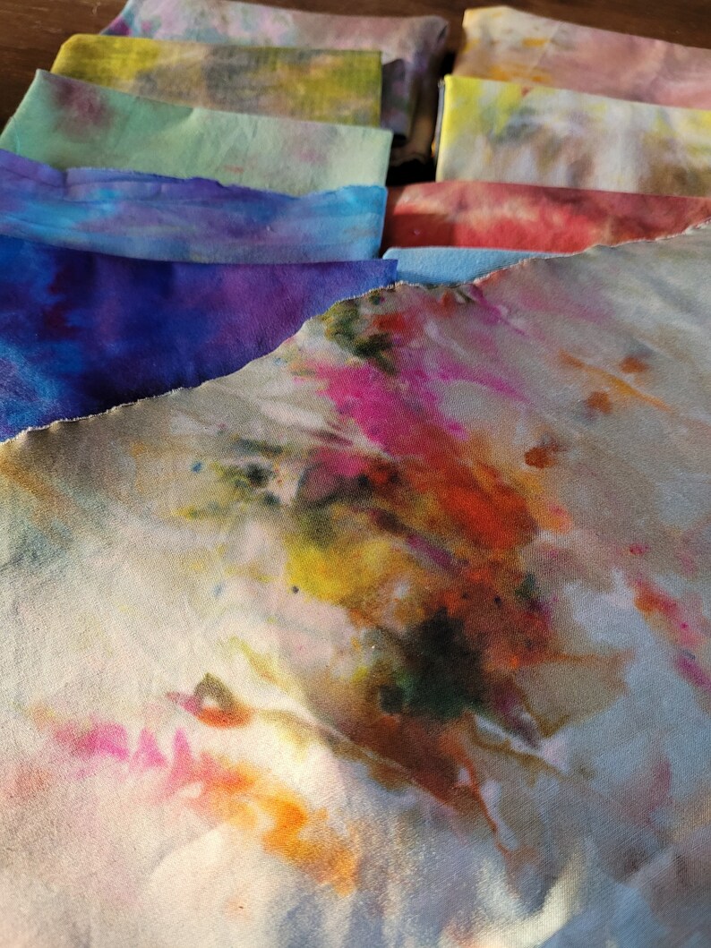 AURORA BOREALIS, 11 PIECES, Cotton, Hand Dyed, Cotton and Linen Fabrics ...