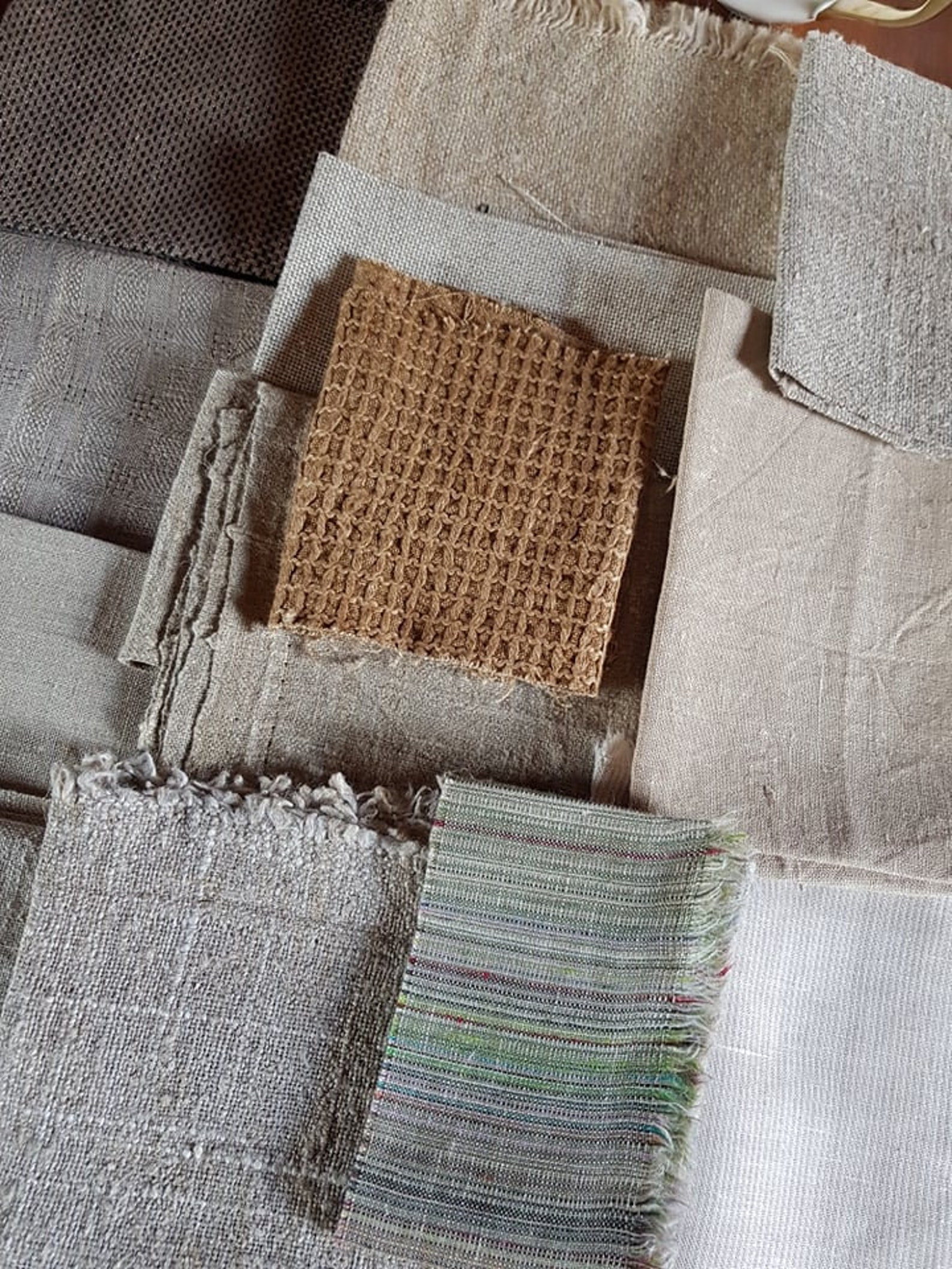 PURE NATURE Small Linen fabric scraps assorted colour Etsy