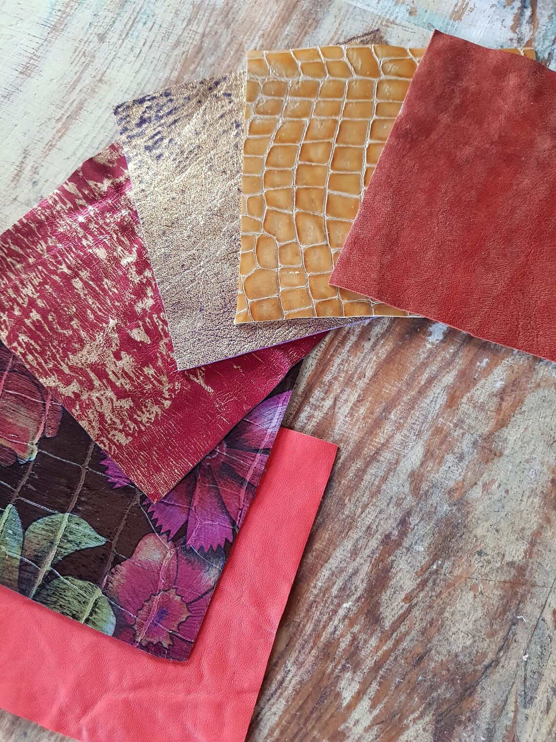 RED CARPET Leather SQUARES x 6 5/512.5cmx12.5cm Real Etsy