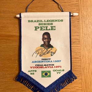Pele Brazil Football Pennant