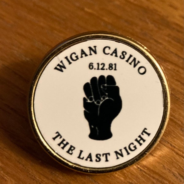 Wigan Casino Badge Last Night of Dancing Northern Soul