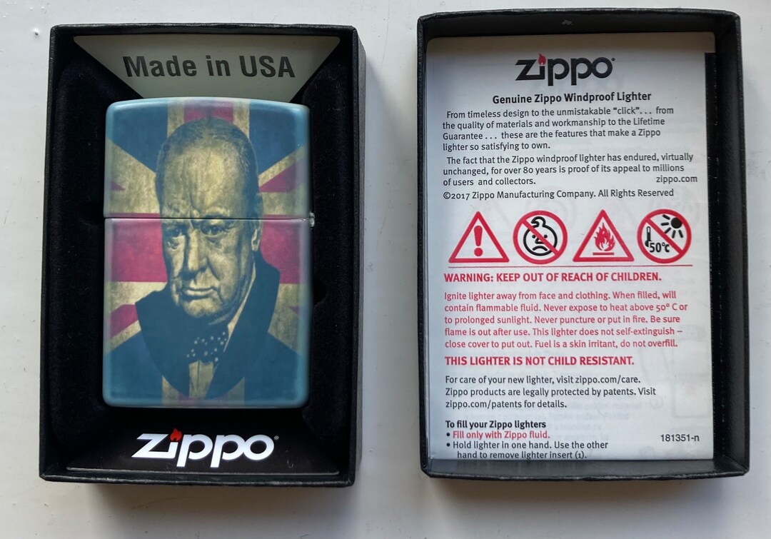 Winston Churchill Zippo Cigarette Lighter - Etsy