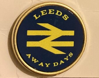 Leeds United away days train badge