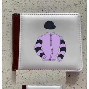 Horse Racing Wallet any silks any horse set personalised racing wallet