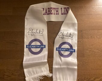 Queen Elizabeth II Signature scarf Elizabeth Line Crossrail