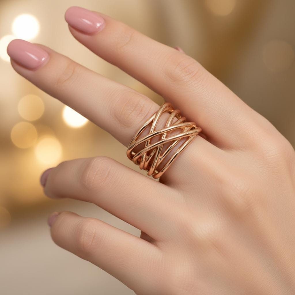 Unisex Layered Ring: Gold and Silver - Modern Everyday Band